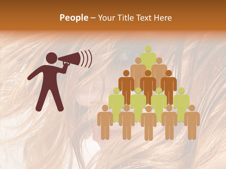 Pose Eye Hairstyle PowerPoint Template