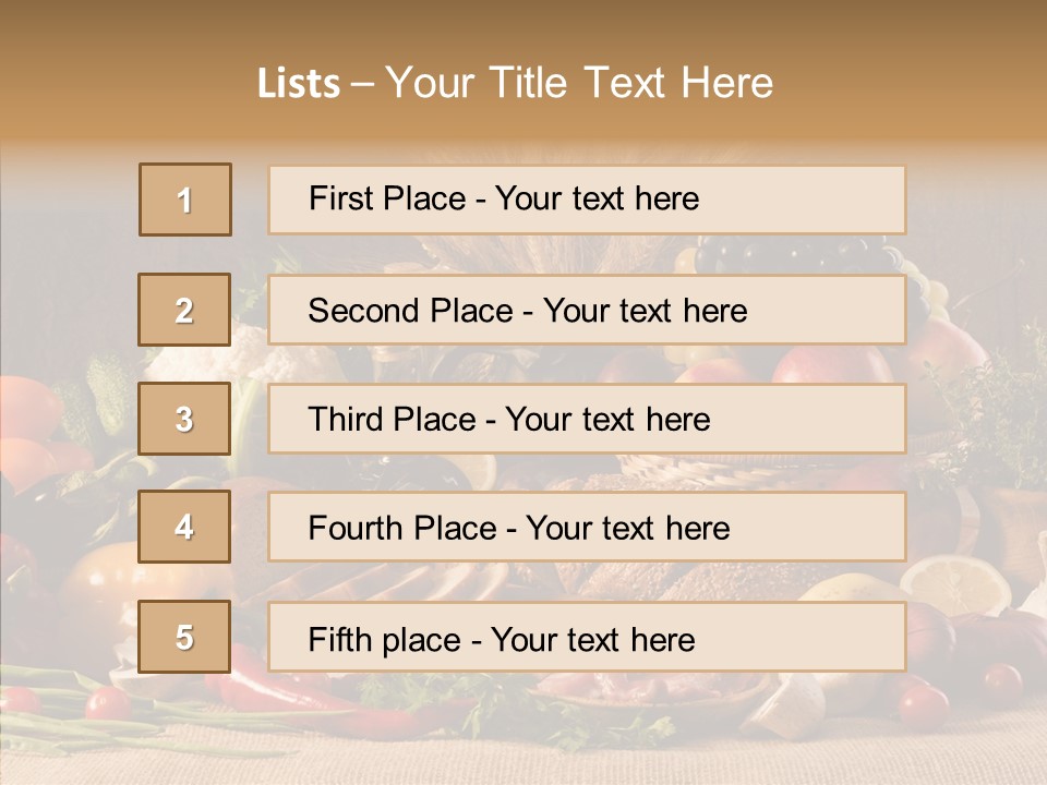 Mushroom Ingredient Edible PowerPoint Template