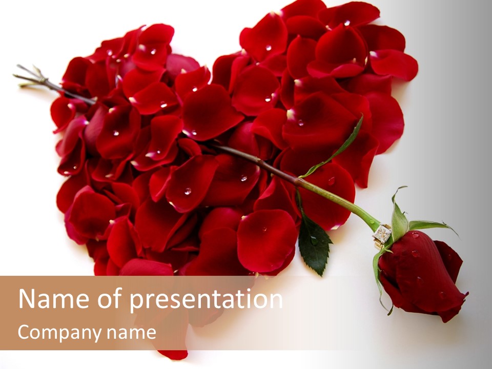 Flower Single Romance PowerPoint Template