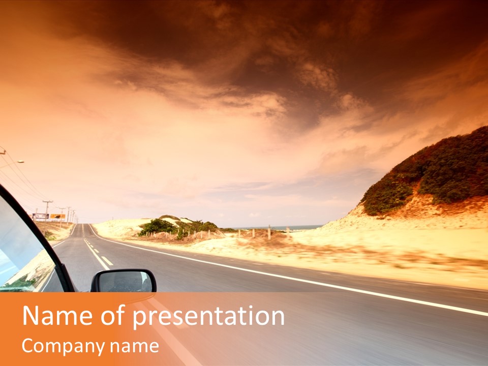 Rear Line Scenery PowerPoint Template