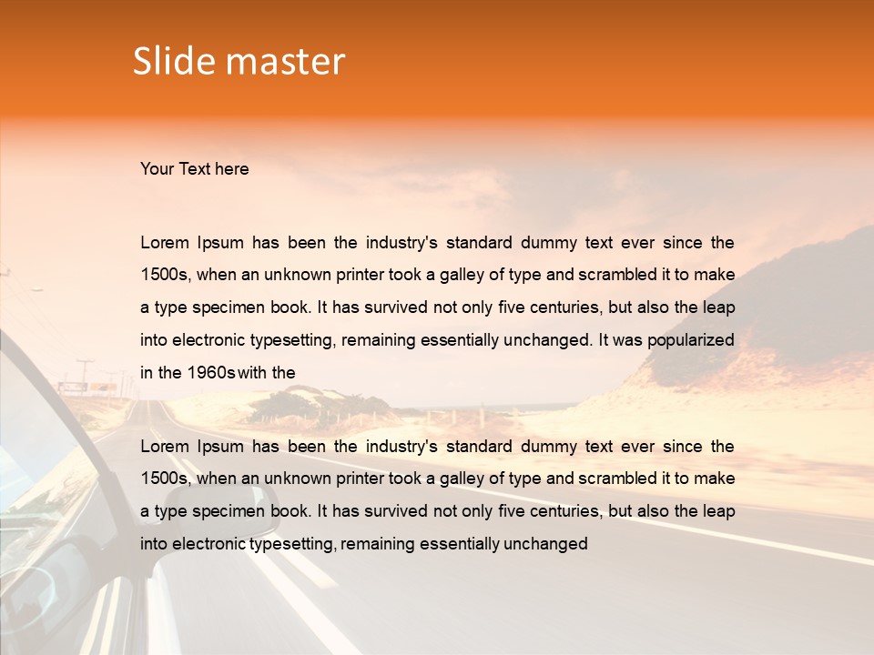 Rear Line Scenery PowerPoint Template