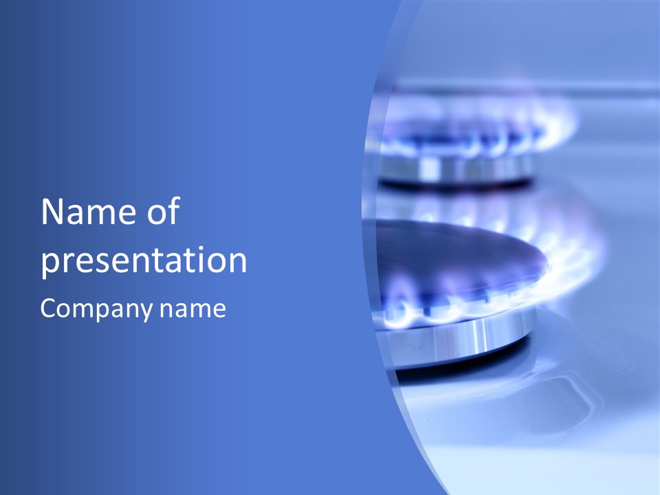 Hob Detail Stove PowerPoint Template