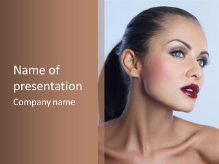 Head Women Attractive PowerPoint Template