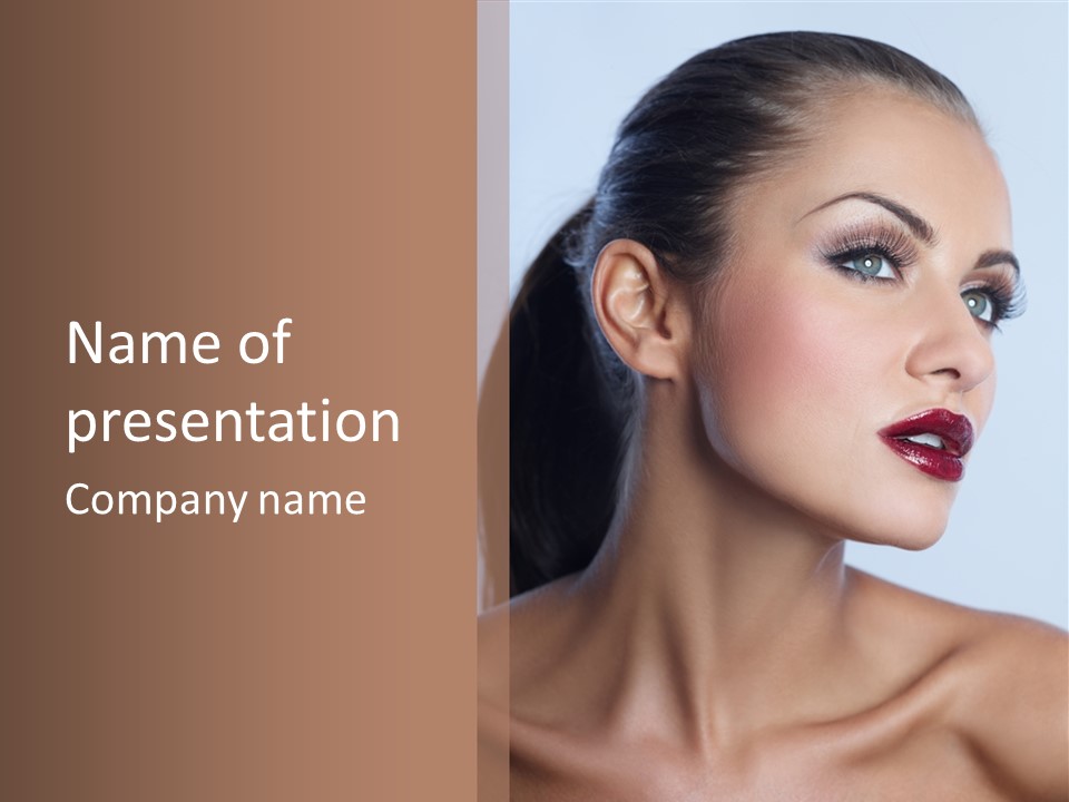 Head Women Attractive PowerPoint Template