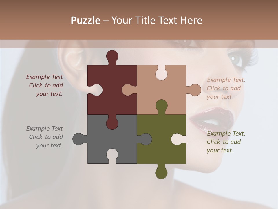 Head Women Attractive PowerPoint Template