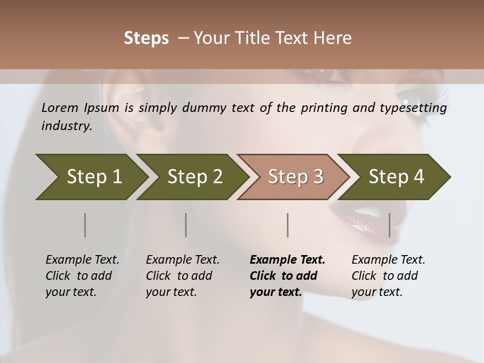 Head Women Attractive PowerPoint Template