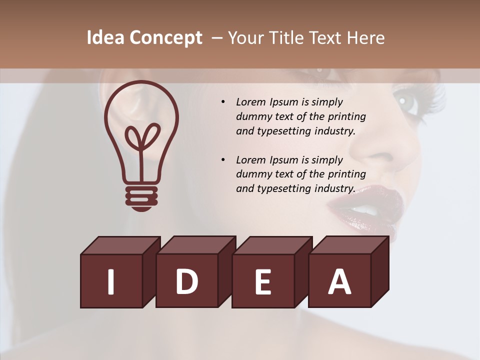 Head Women Attractive PowerPoint Template