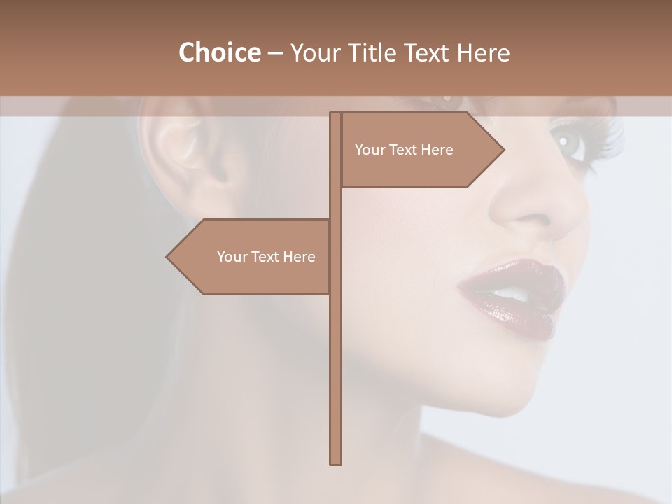 Head Women Attractive PowerPoint Template