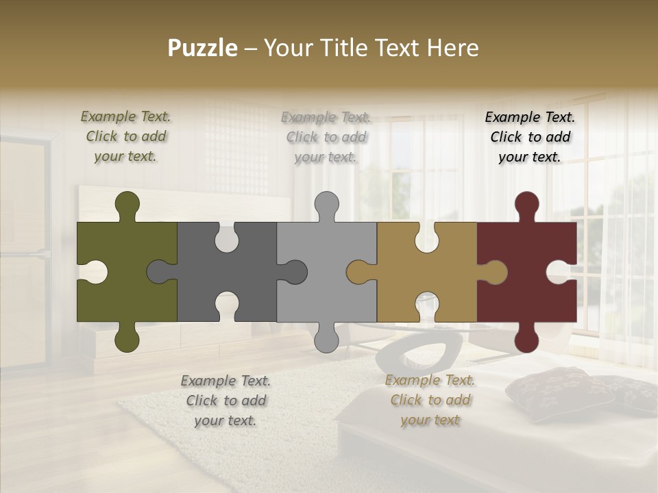 Apartment Eclecticism Furniture PowerPoint Template