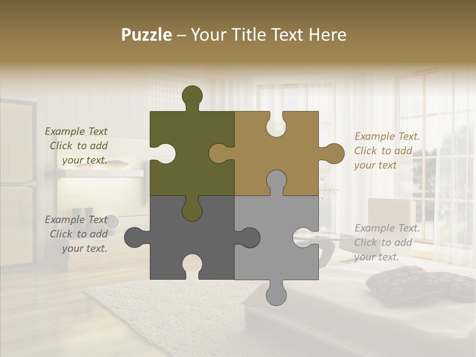 Apartment Eclecticism Furniture PowerPoint Template