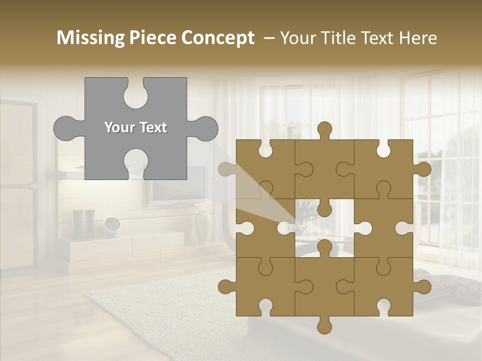 Apartment Eclecticism Furniture PowerPoint Template