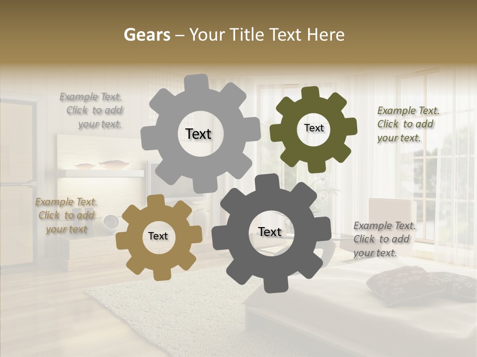 Apartment Eclecticism Furniture PowerPoint Template