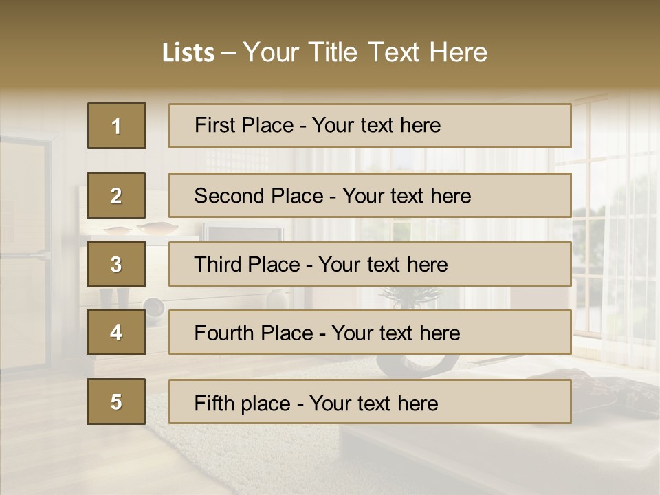 Apartment Eclecticism Furniture PowerPoint Template