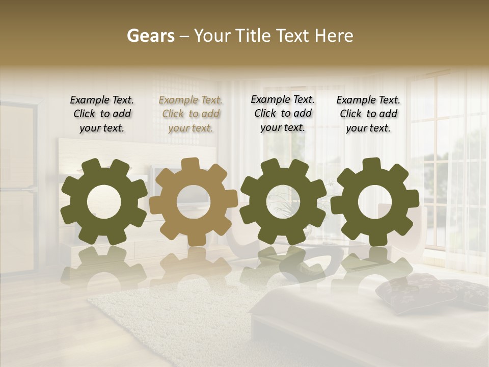 Apartment Eclecticism Furniture PowerPoint Template