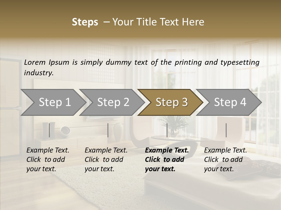 Apartment Eclecticism Furniture PowerPoint Template