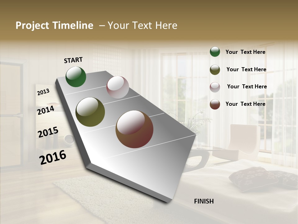 Apartment Eclecticism Furniture PowerPoint Template