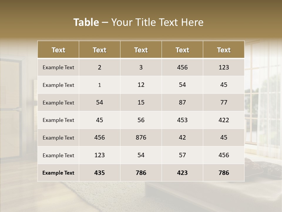 Apartment Eclecticism Furniture PowerPoint Template