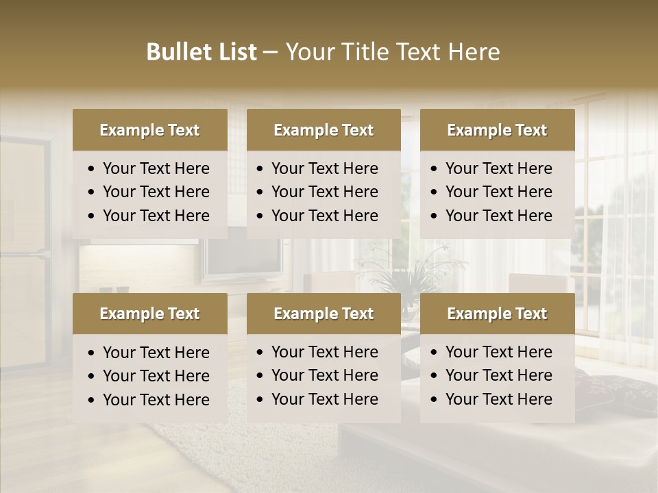 Apartment Eclecticism Furniture PowerPoint Template