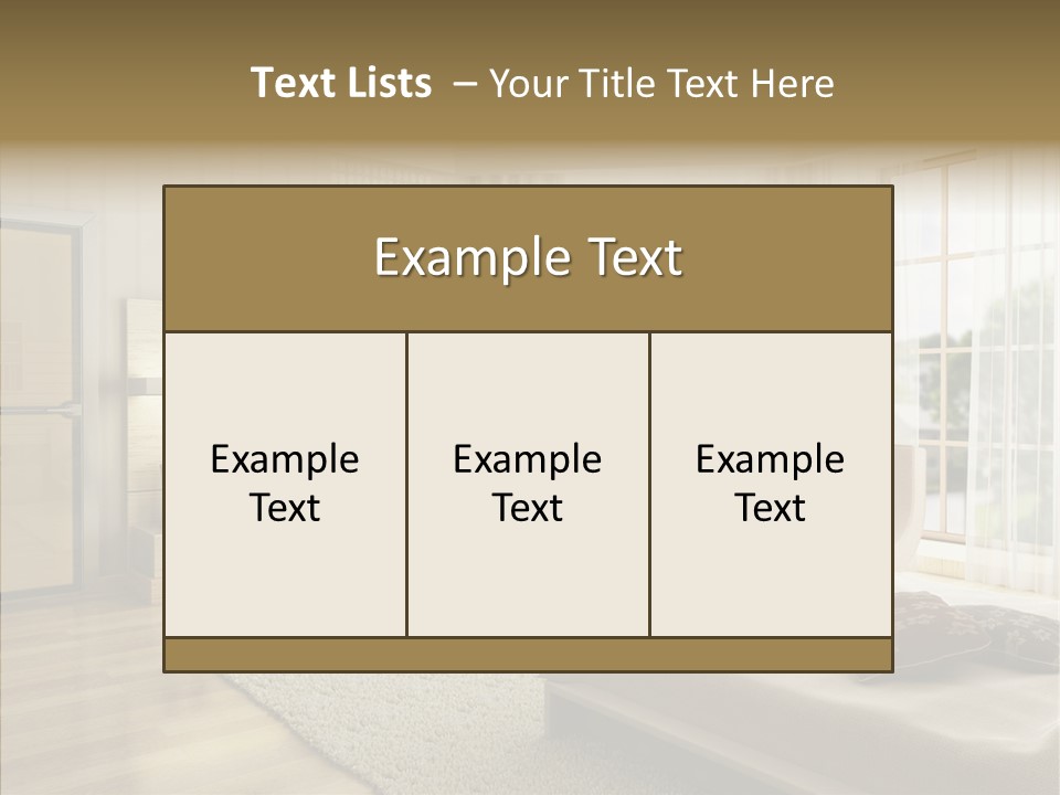 Apartment Eclecticism Furniture PowerPoint Template
