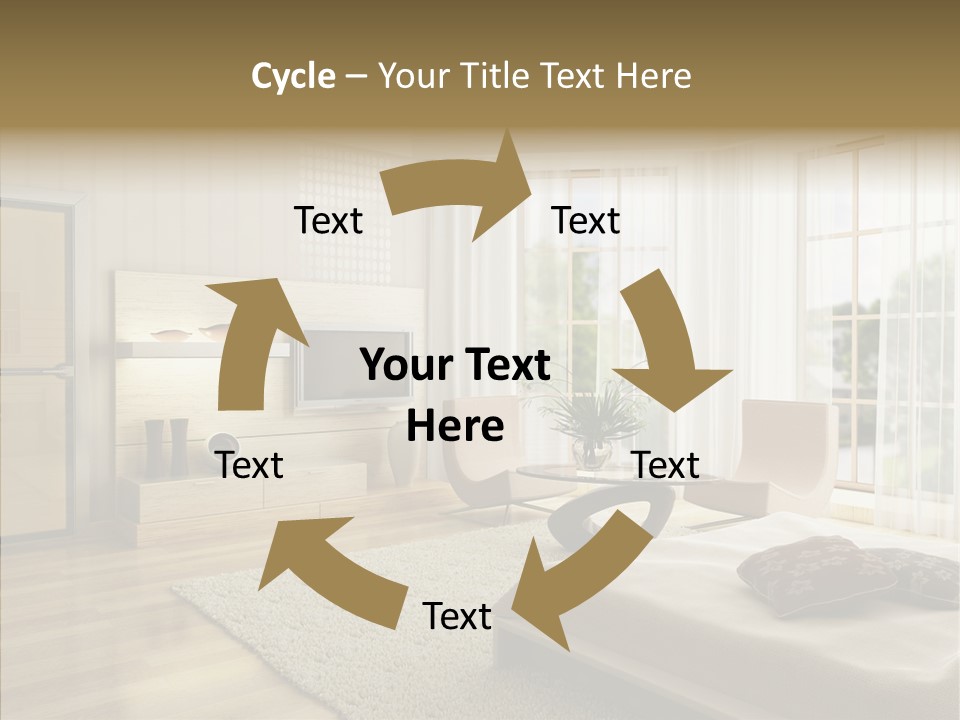 Apartment Eclecticism Furniture PowerPoint Template