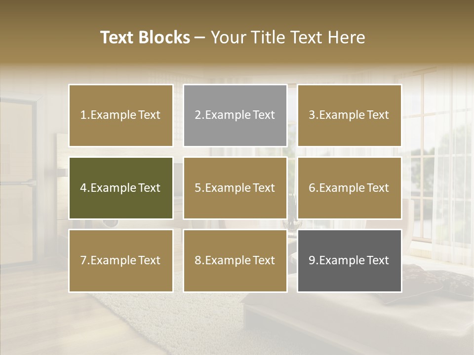 Apartment Eclecticism Furniture PowerPoint Template