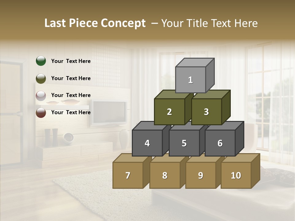 Apartment Eclecticism Furniture PowerPoint Template