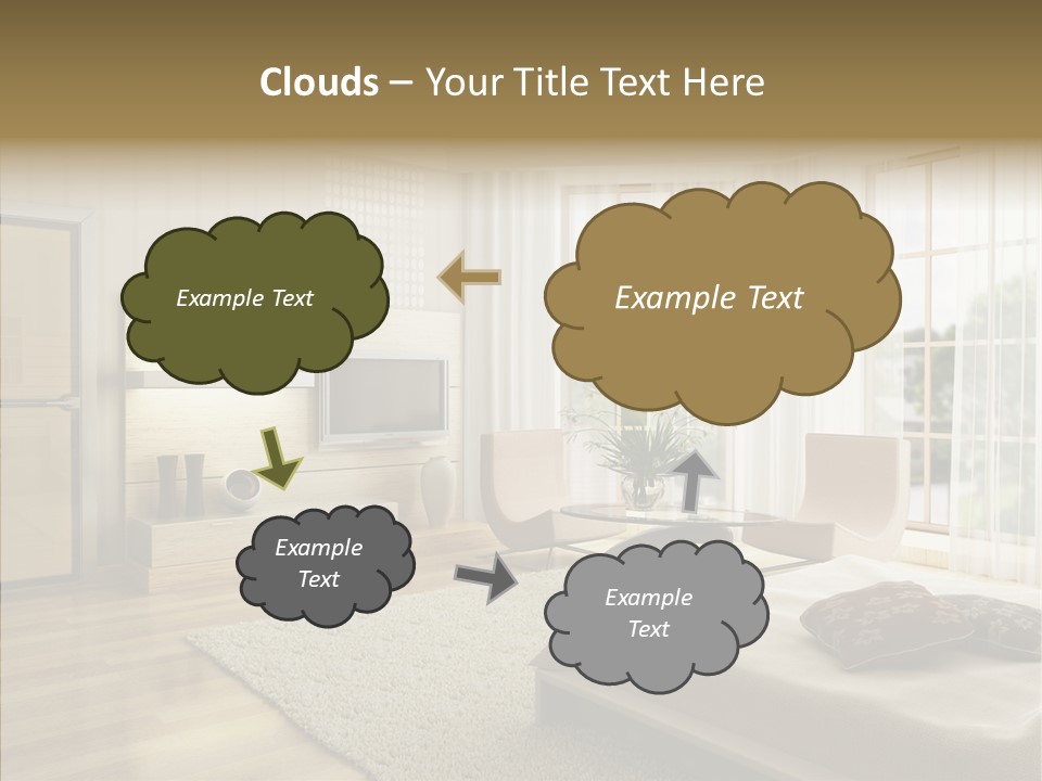 Apartment Eclecticism Furniture PowerPoint Template