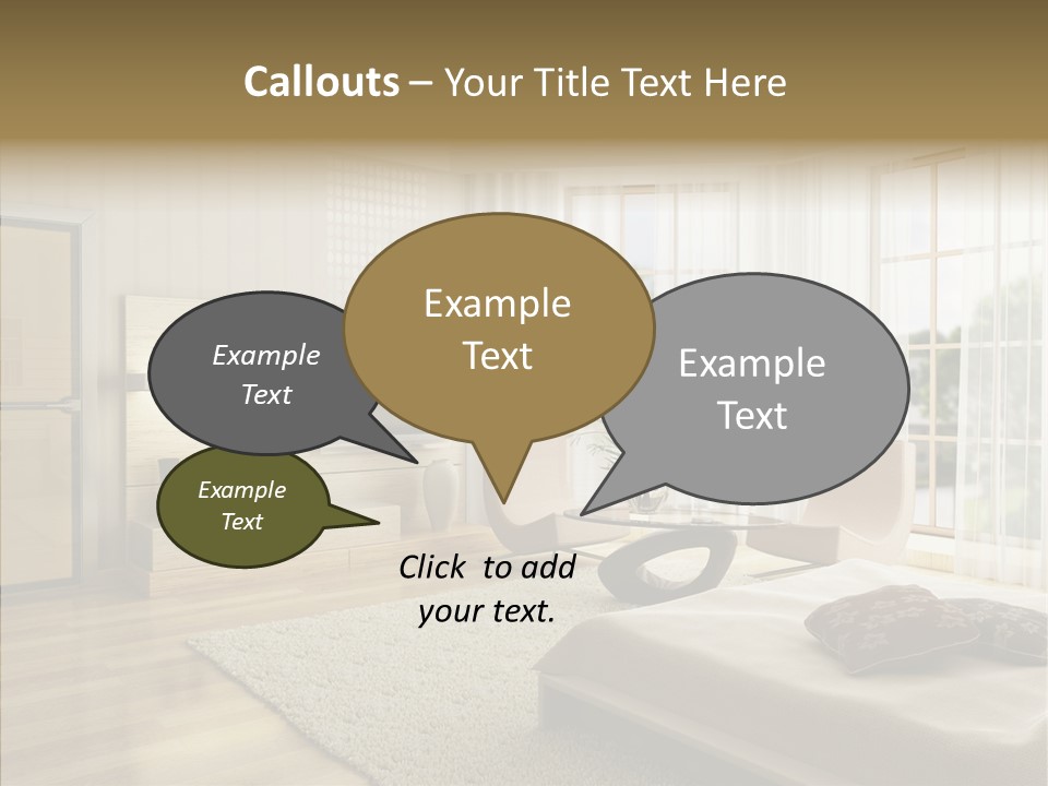 Apartment Eclecticism Furniture PowerPoint Template