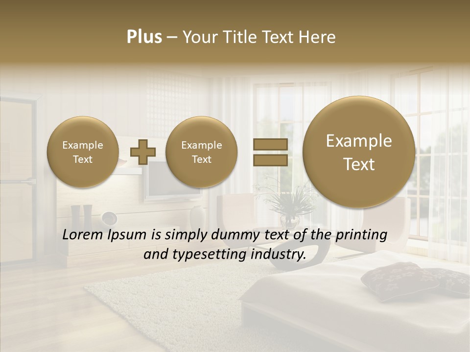 Apartment Eclecticism Furniture PowerPoint Template