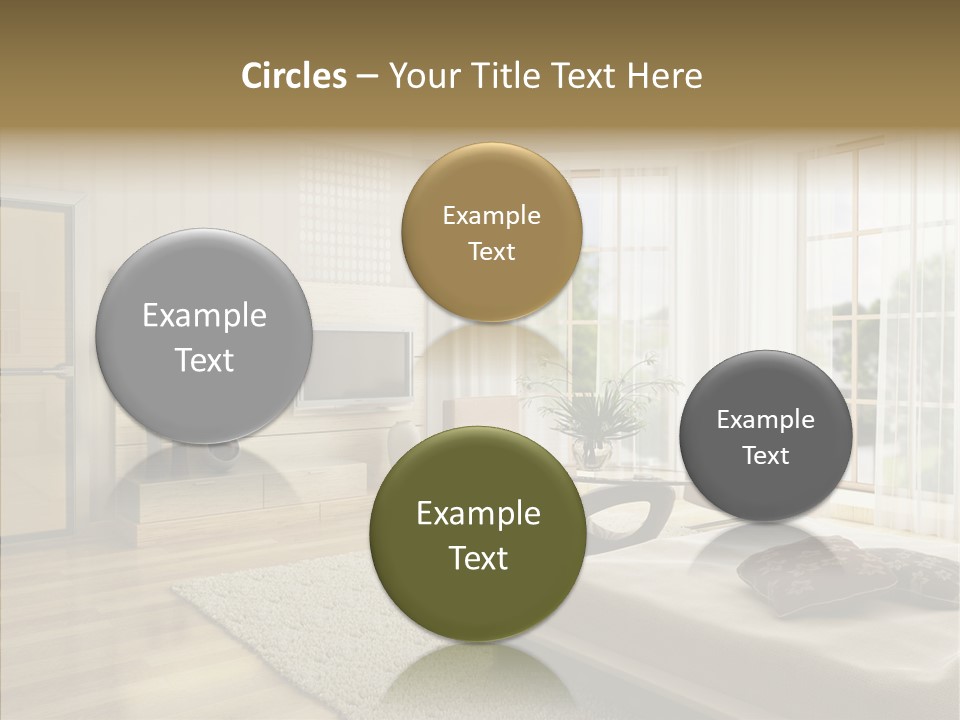 Apartment Eclecticism Furniture PowerPoint Template