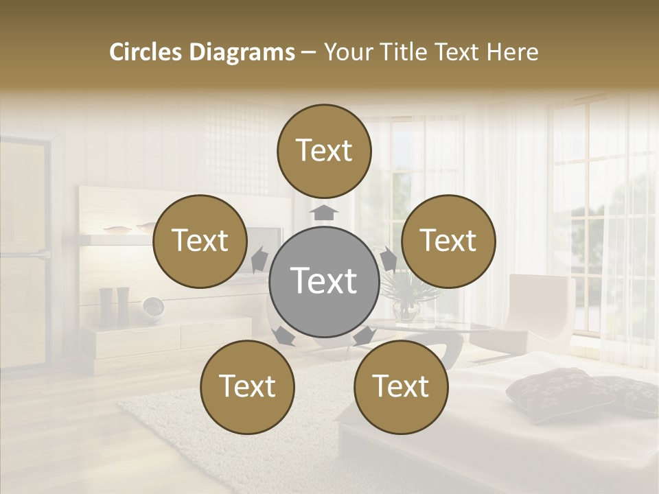 Apartment Eclecticism Furniture PowerPoint Template