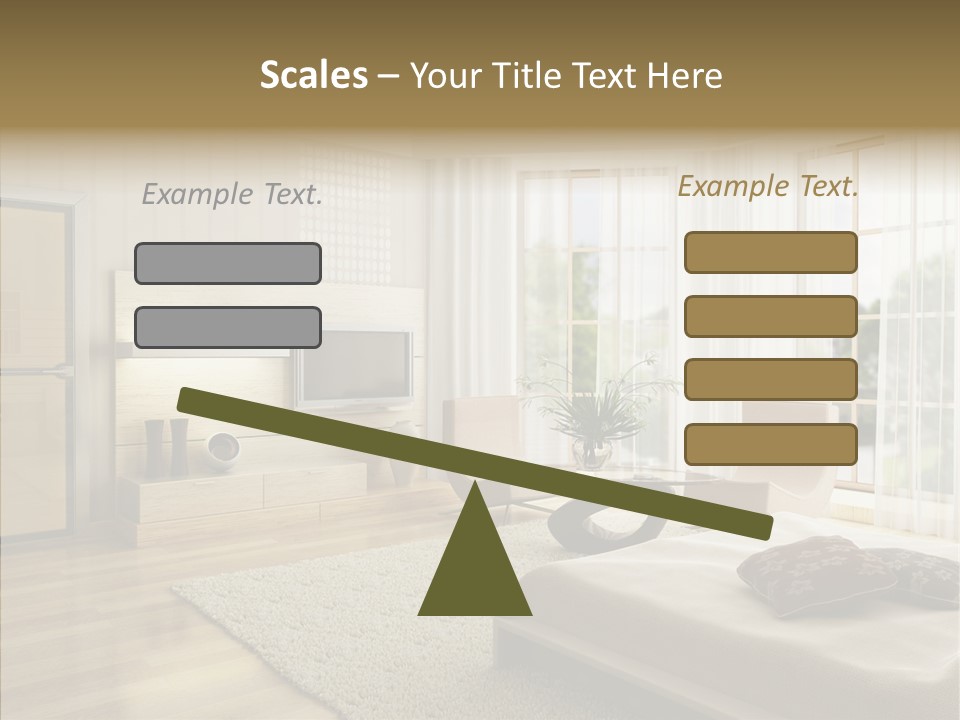 Apartment Eclecticism Furniture PowerPoint Template