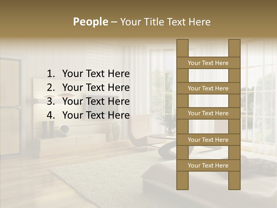Apartment Eclecticism Furniture PowerPoint Template