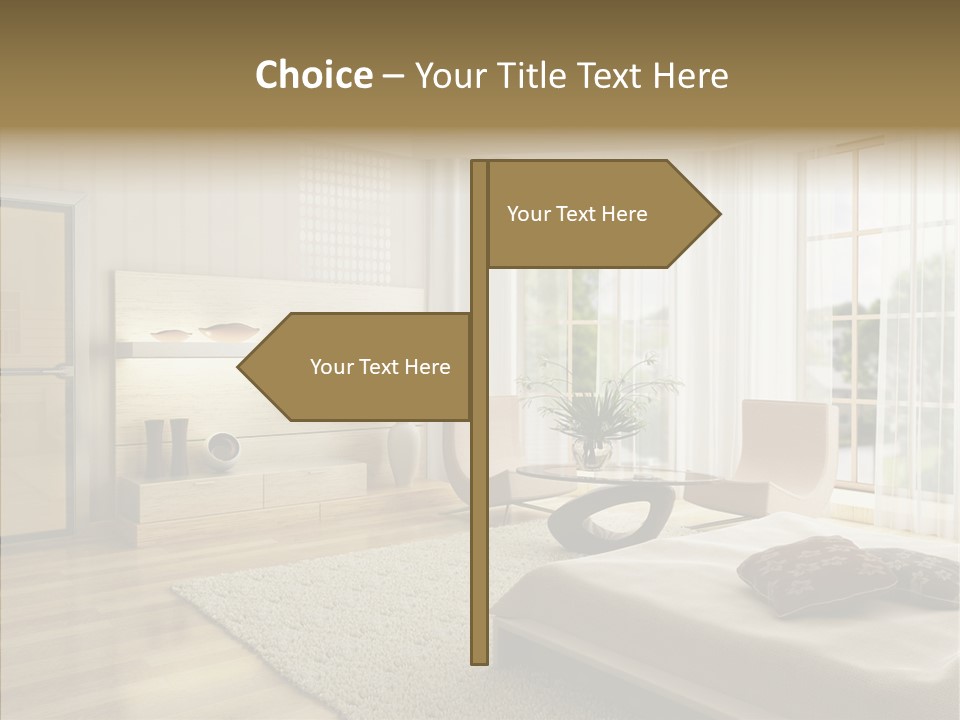 Apartment Eclecticism Furniture PowerPoint Template