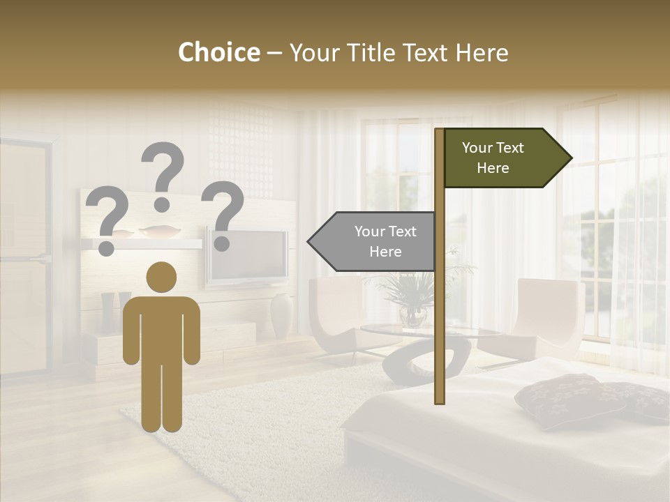 Apartment Eclecticism Furniture PowerPoint Template