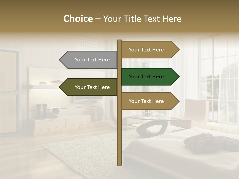 Apartment Eclecticism Furniture PowerPoint Template