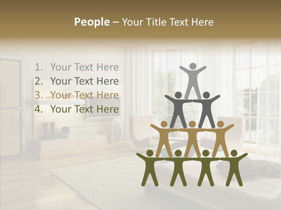 Apartment Eclecticism Furniture PowerPoint Template