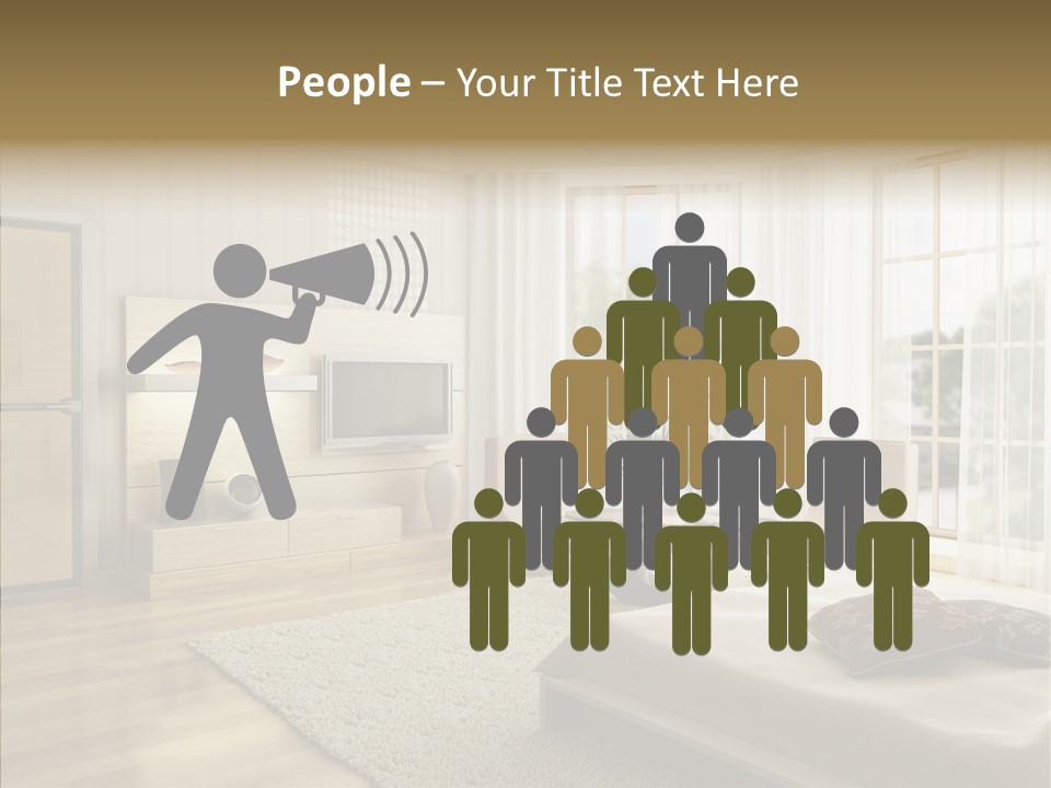 Apartment Eclecticism Furniture PowerPoint Template