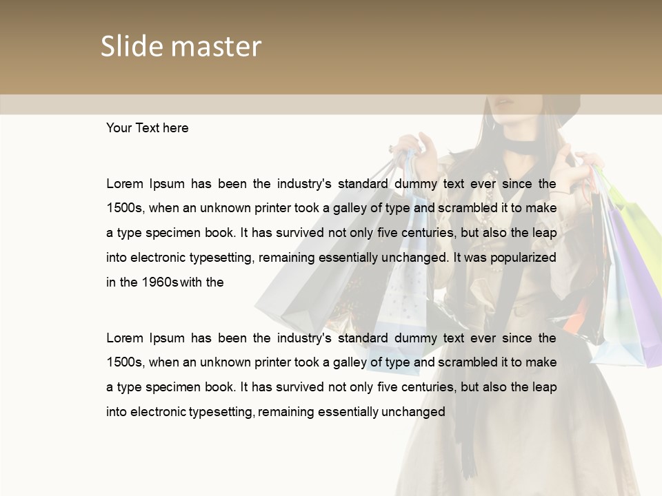 Surprise Lady Leisure PowerPoint Template