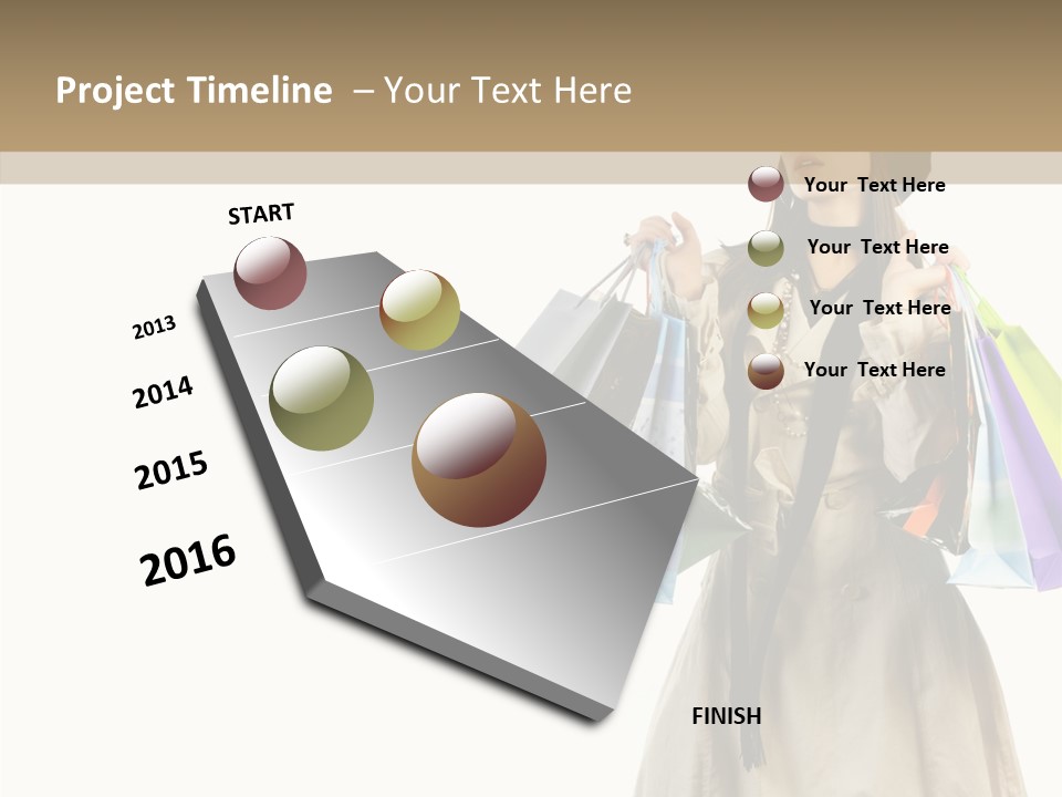 Surprise Lady Leisure PowerPoint Template