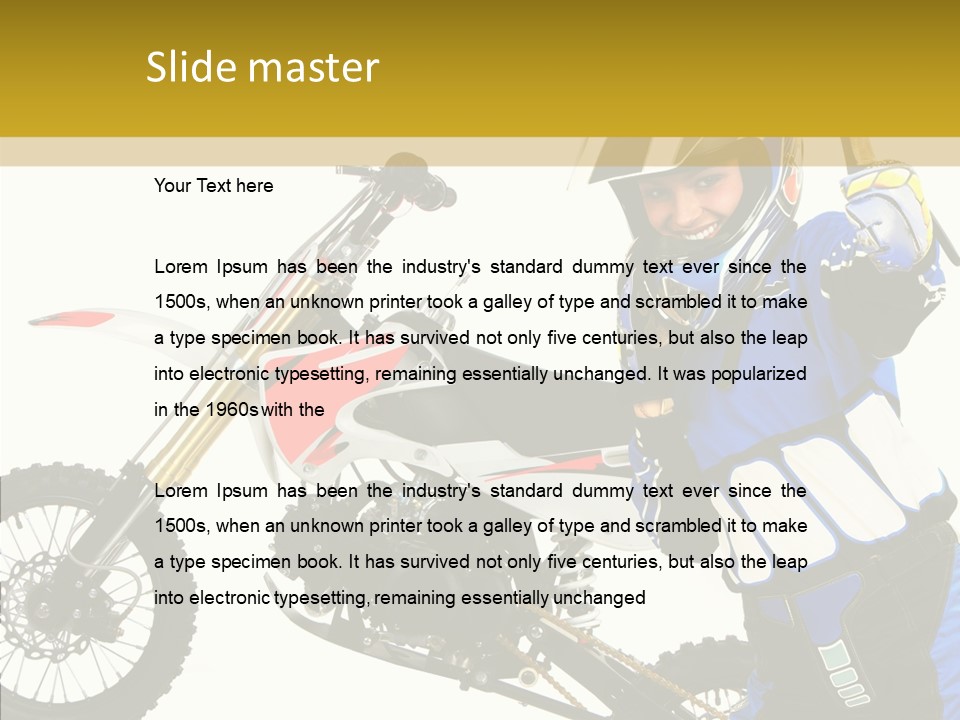 Scooter Bike Moto PowerPoint Template