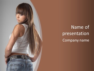 Female Happy Portrait PowerPoint Template