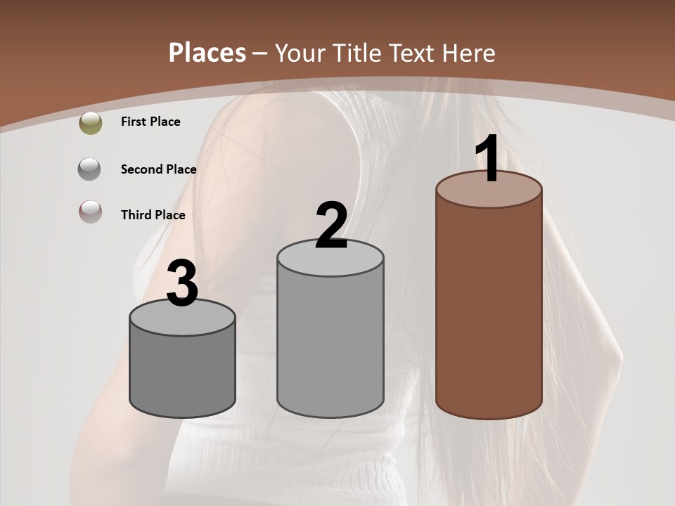 Female Happy Portrait PowerPoint Template