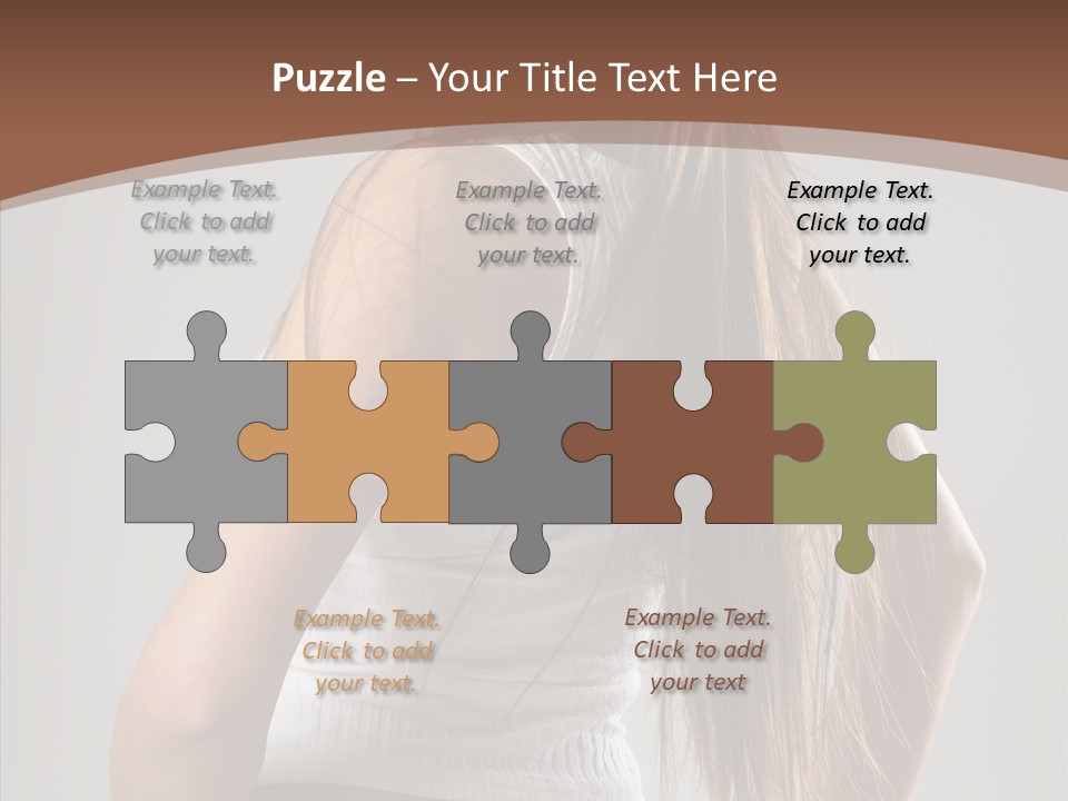 Female Happy Portrait PowerPoint Template