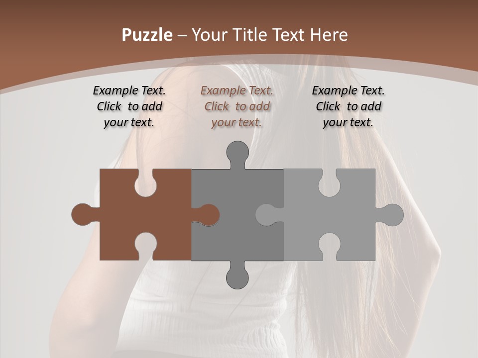 Female Happy Portrait PowerPoint Template