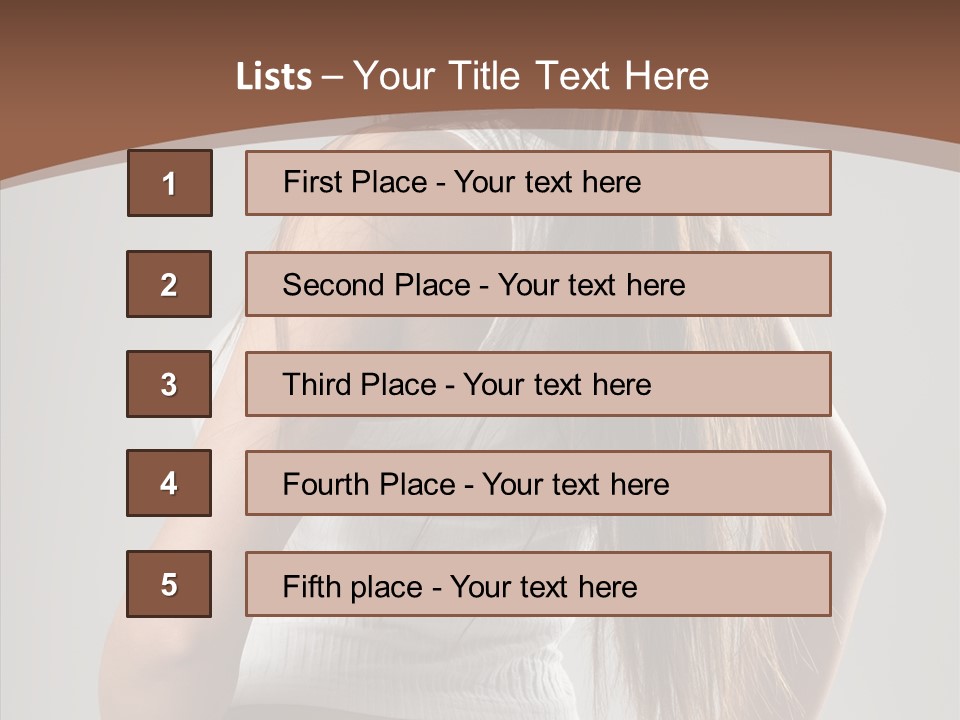 Female Happy Portrait PowerPoint Template