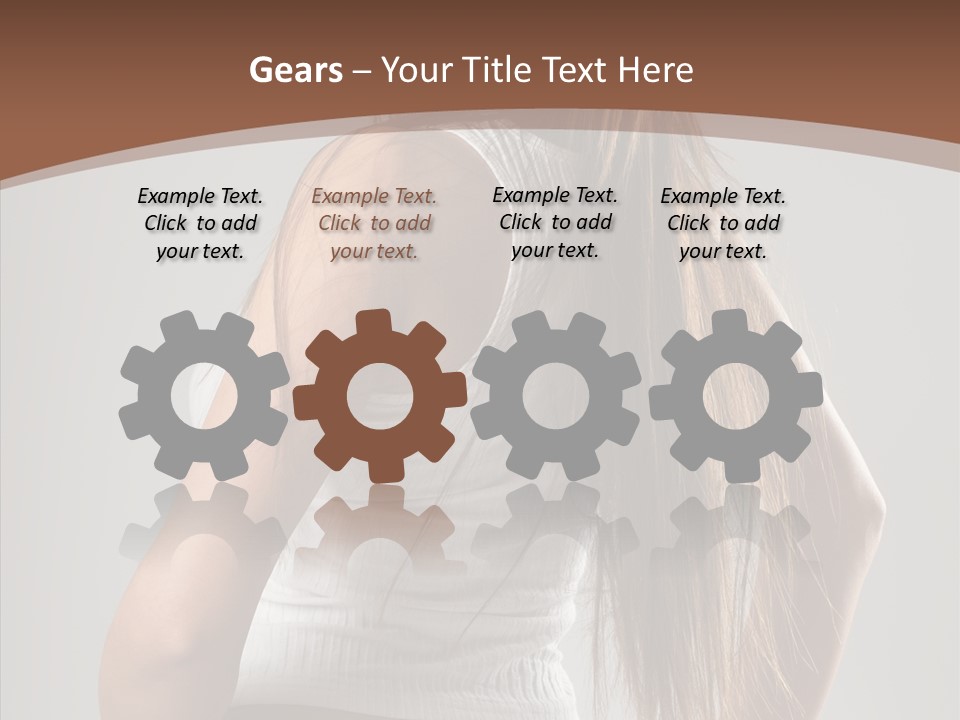 Female Happy Portrait PowerPoint Template