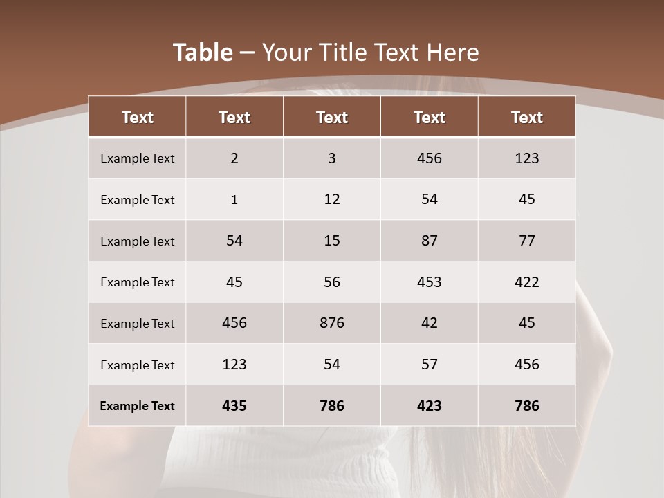 Female Happy Portrait PowerPoint Template