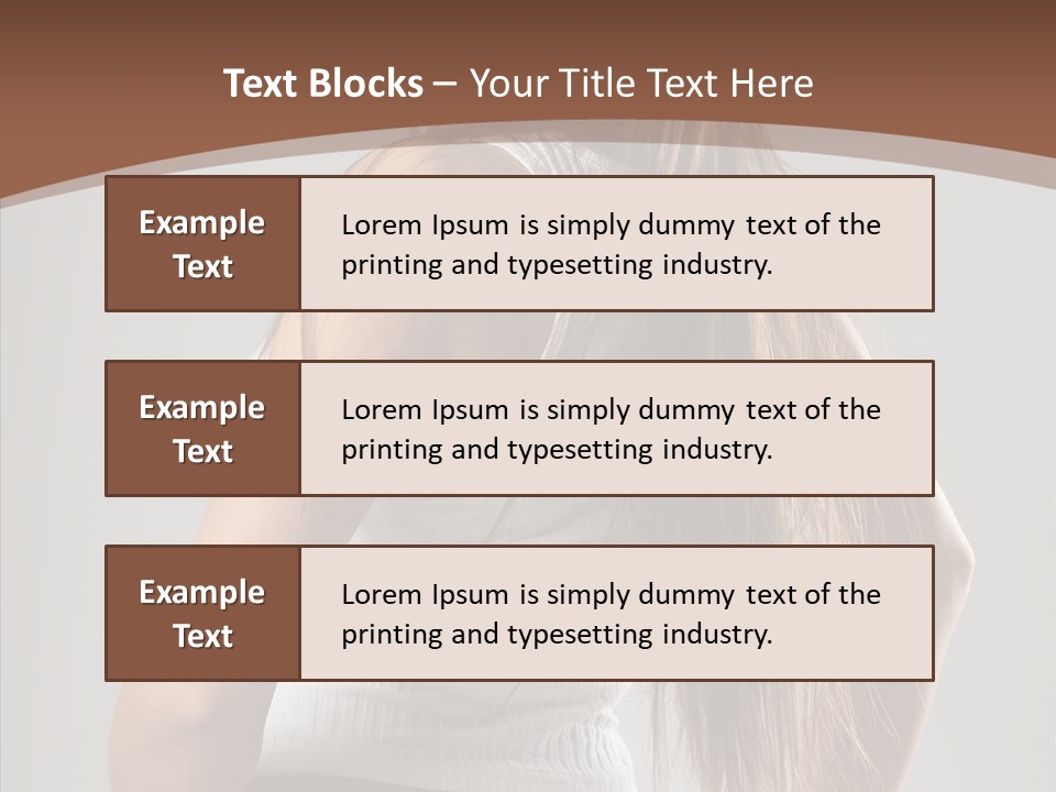 Female Happy Portrait PowerPoint Template