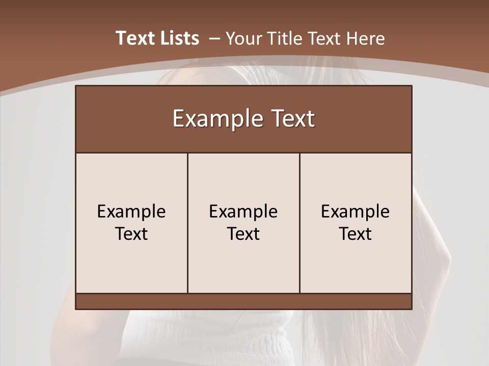 Female Happy Portrait PowerPoint Template